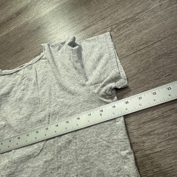 Paige Shirt Womens Medium Gray V Neck Short Sleeve Tee Cotton Blend Lounge Adult - Picture 7 of 8